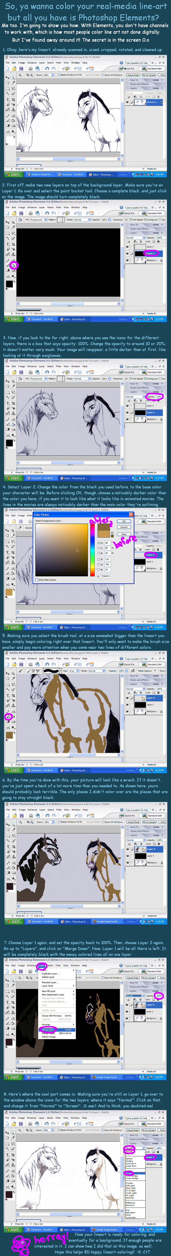 Line Art Coloring on ELEMENTS