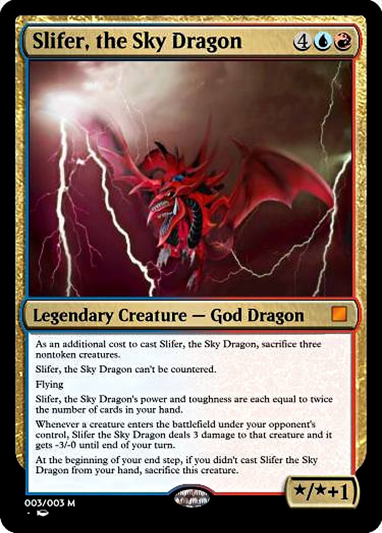 slifer the sky dragon (mtg card) by jojodaggerback on deviantart slifer the sky dragon