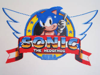 Sonic 1 Title Logo Bead Sprite