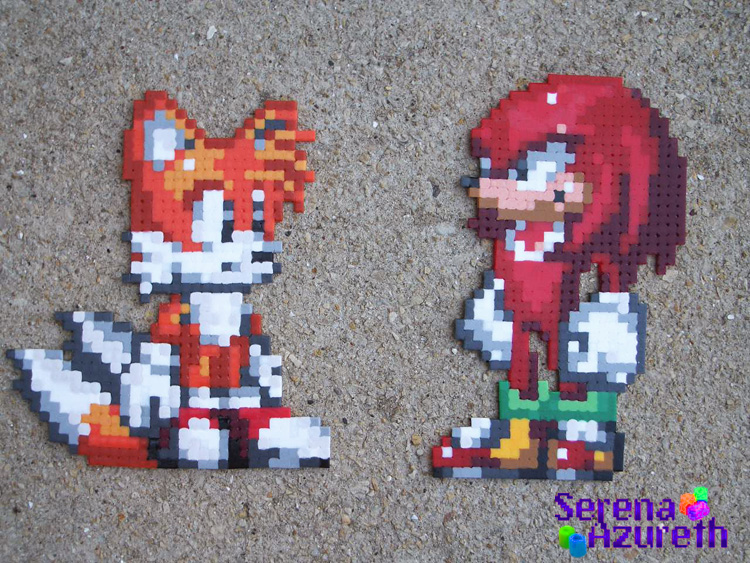 Sonic The Hedgehog Sprite Perler Bead Pattern, Bead Sprites