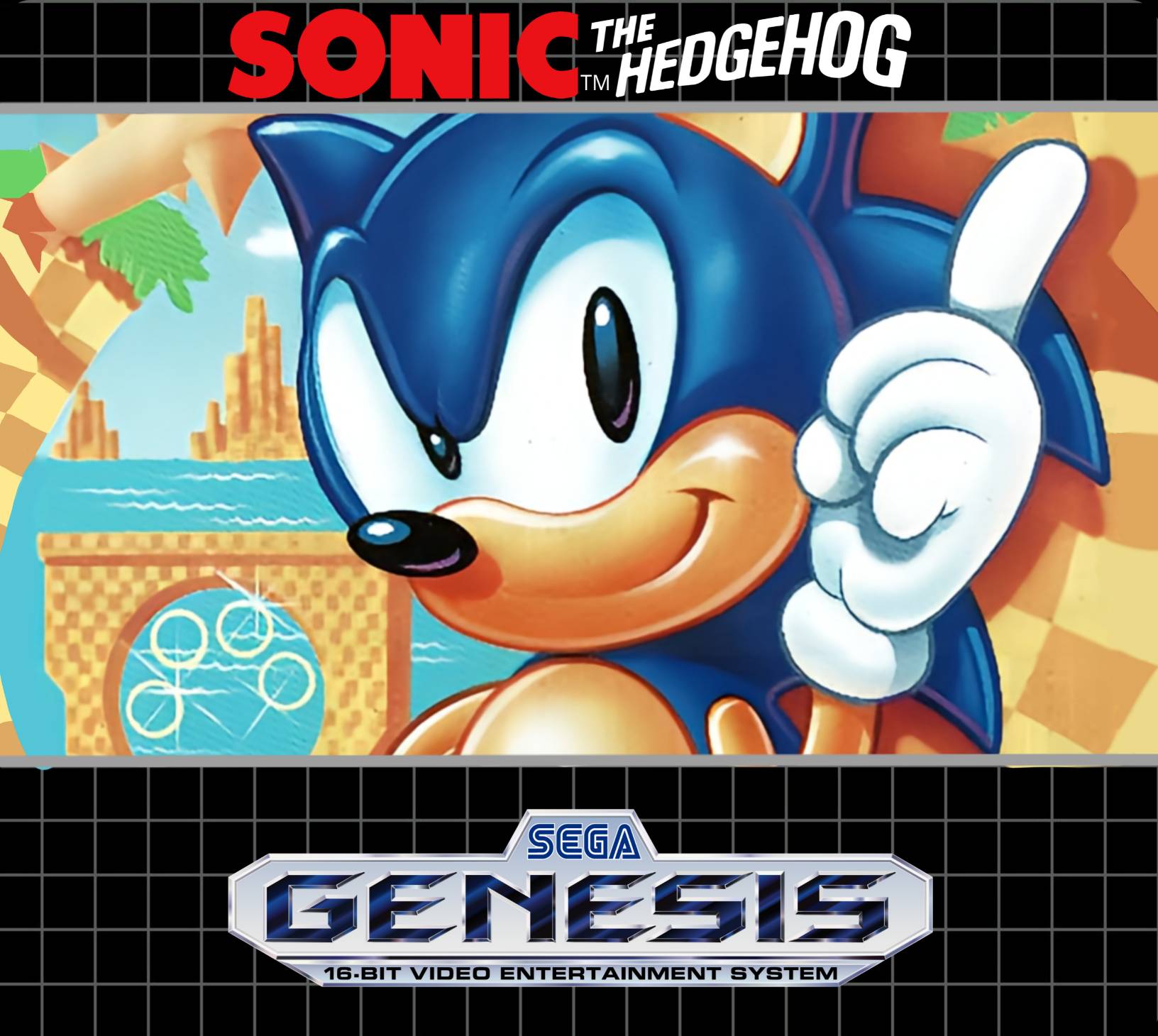 Sonic The Hedgehog 1991 cartridge label by Fazbear52 on DeviantArt