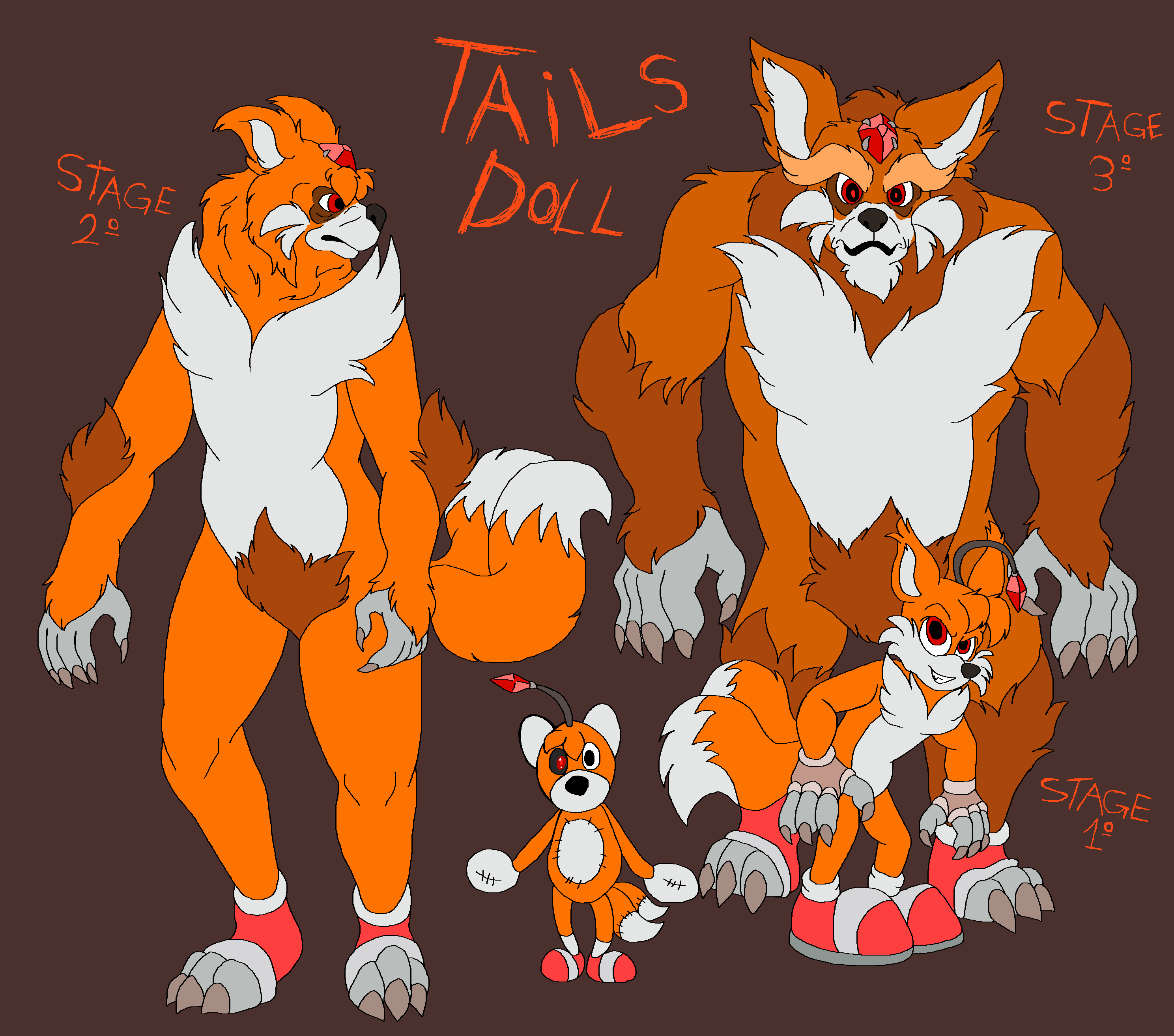 Tails Doll And His Stages by Felicity-Wolf on DeviantArt