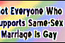Not Everyone Who Supports Same Sex Marriage Is Gay