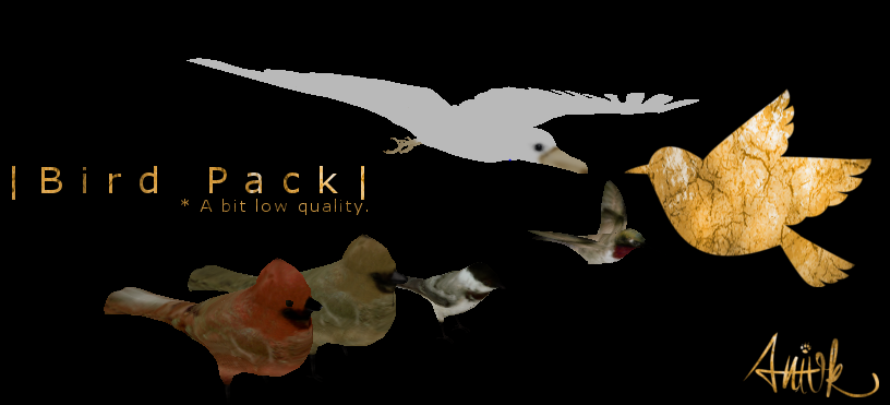 Bird Pack - Feral Heart Meshes