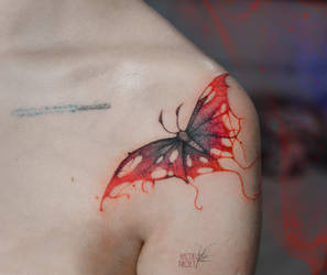 Moth by N-Paint-tattoo