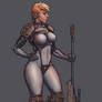 Sniper. Sci-fi character design (colored)
