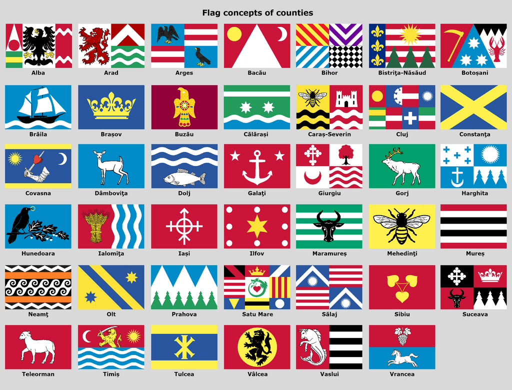 Romania - Flag concepts of counties by andreisethesh on DeviantArt