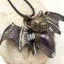steampunk bat pendant