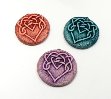 Colorful Celtic Heart Knot Medallions