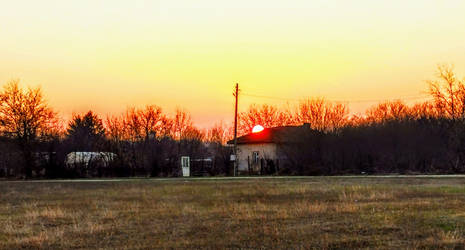 Sunset in the village... Winter 2023 