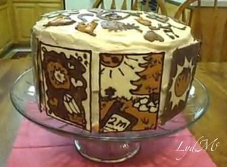 Chocolate Painting Birthday Cake