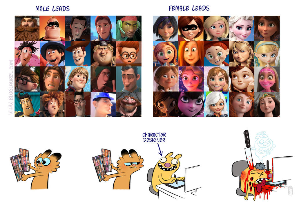 This is the difference between the main male and female characters