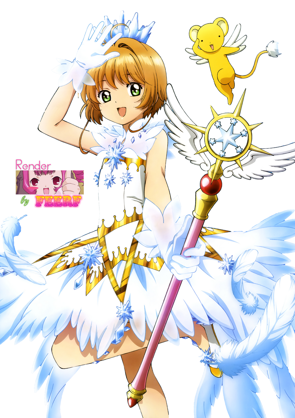 Sakura Kinomoto Clear Card render by FeerF on DeviantArt