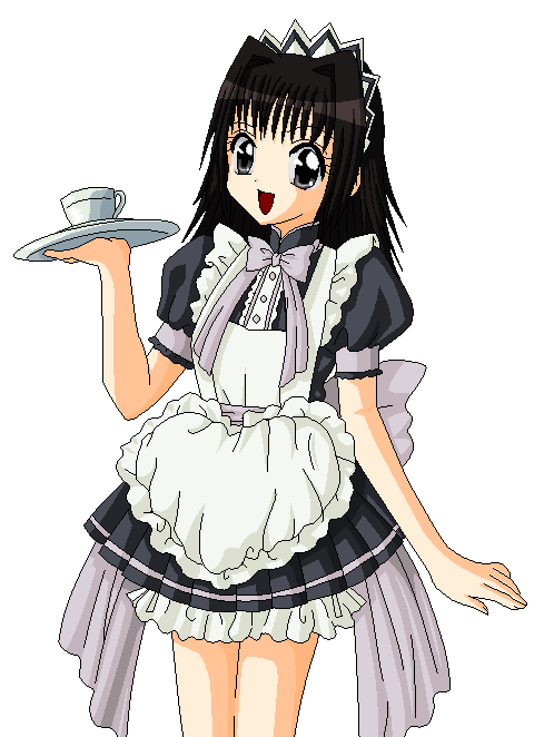 Sakura as a waitress