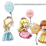 Commission: Nintendo Princess Balloons