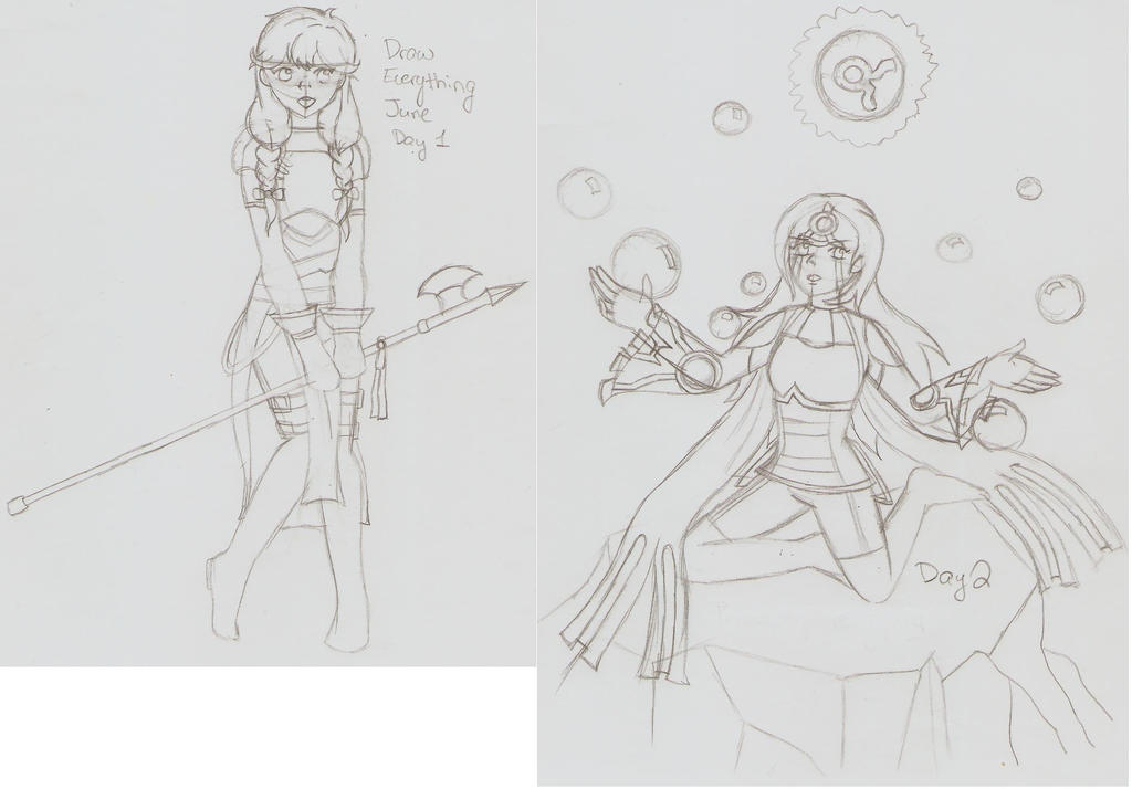 DrawEverythingJune Days 1+2