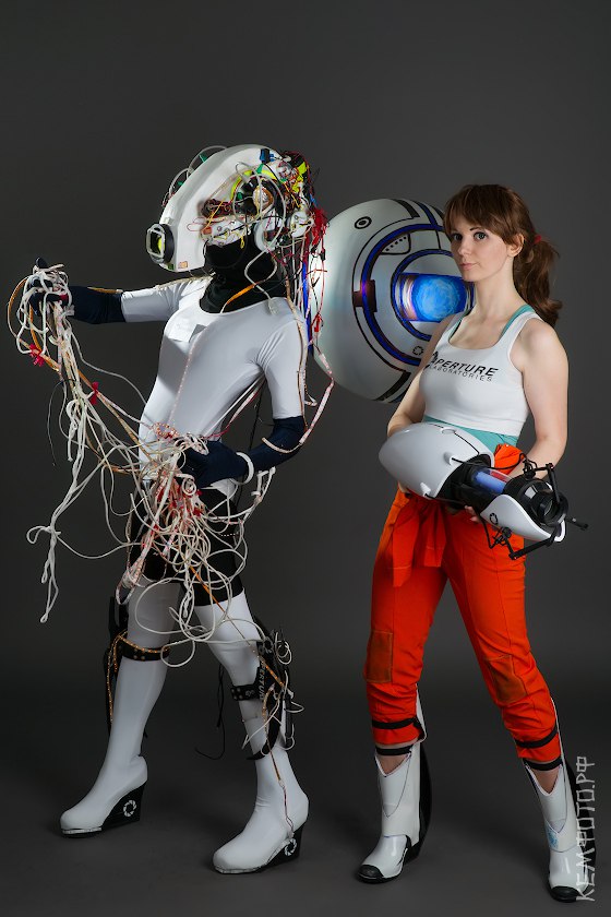 GLaDOS and Chell