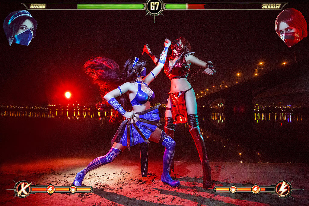 Kitana Skarlet Mortal Kombat IX Game Sexy Cosplay