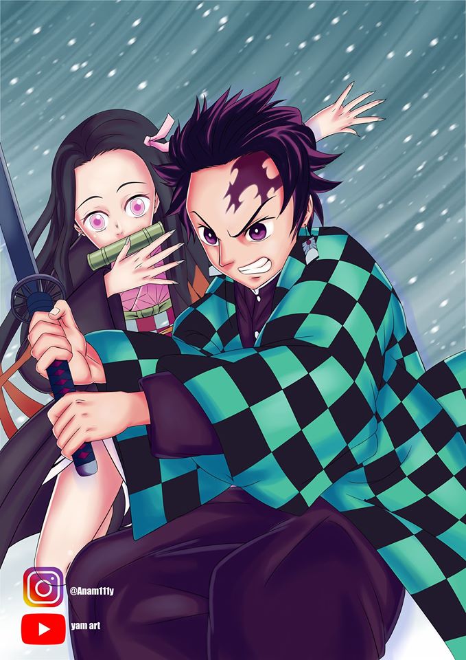 Tanjiro + Nezuko: by Joyfool on DeviantArt : r/DemonSlayerAnime