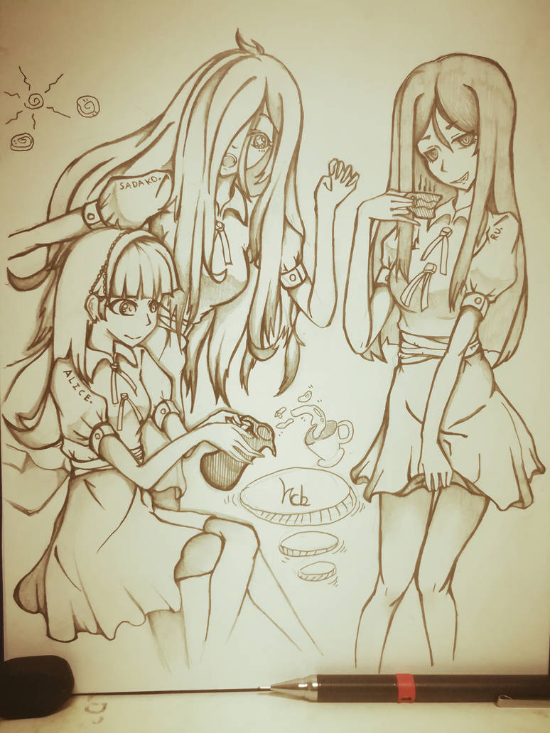 Request : Eternal tea party :Alice,Sadako,Ru