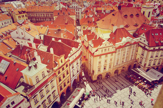 Prague roofs