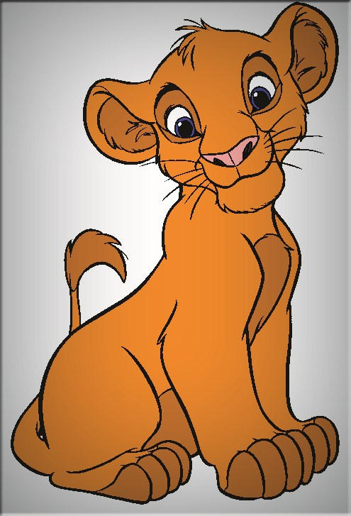 Happy Color Simba Runs Simba coloured by Adolphus1 on DeviantArt