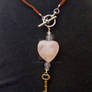 Heart and Key necklace on suede cord