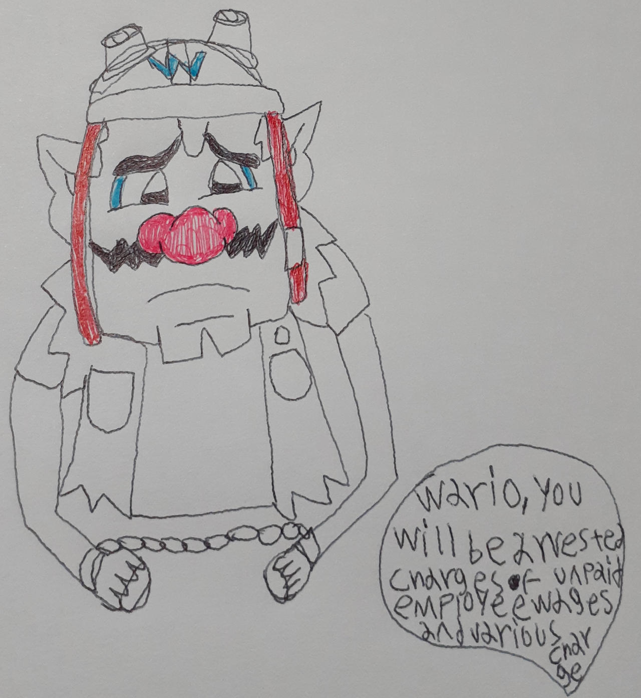 Wario get arrested