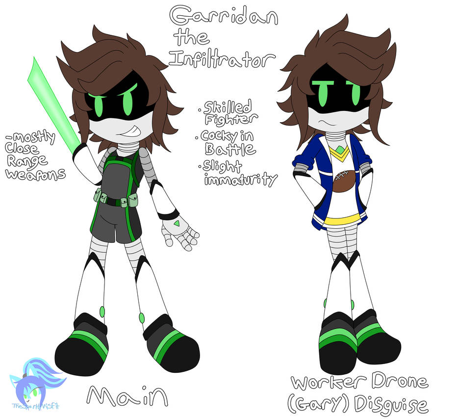 Garridan the Infiltrator Drone ref sheet