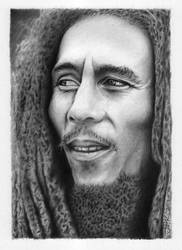 Pencil Drawing Bob Marley