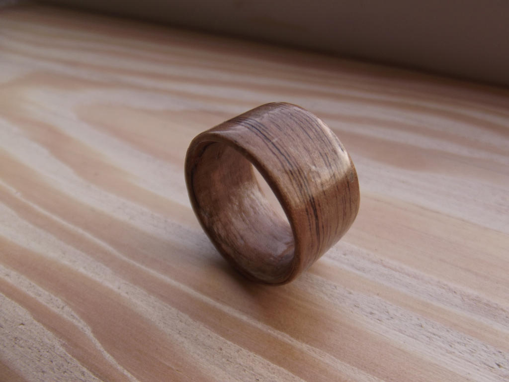 American Walnut Bent Wood Ring