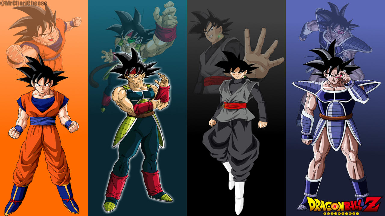 Goku-Bardock,Goku Black-Turles - By MrChoriCheese by MrChoriCheese on  DeviantArt