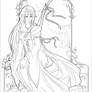 A noble beauty - lineart -