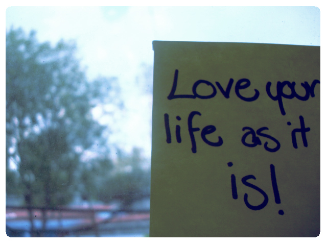 Love your life as it is