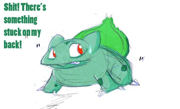 Bulbasaur Grumpy A Confused Bulbasaur by sudafreekan on DeviantArt