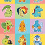 Pokemon Starters Gen 1-6