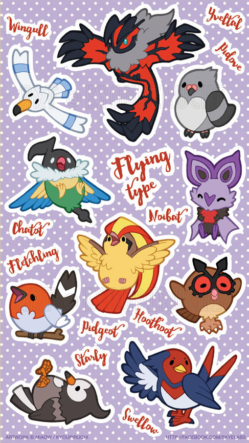 Flying Type Pokemon by miaow on DeviantArt