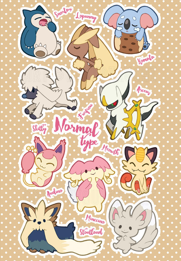 Pokemon Normalny Normal Type Pokemon by miaow on DeviantArt