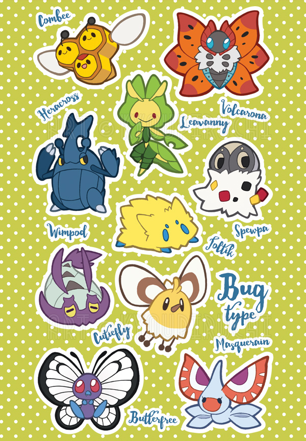 Bug Type Pokemon by miaow on DeviantArt