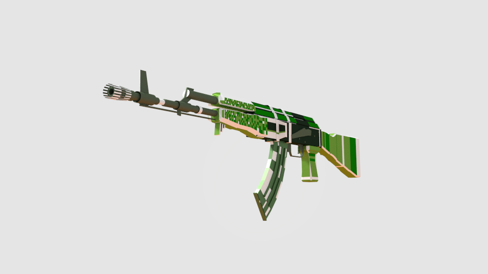 Low Poly Gun Collection - AK-47 Exotic