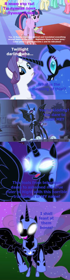 Nightmare Moon is angry at Russian TV