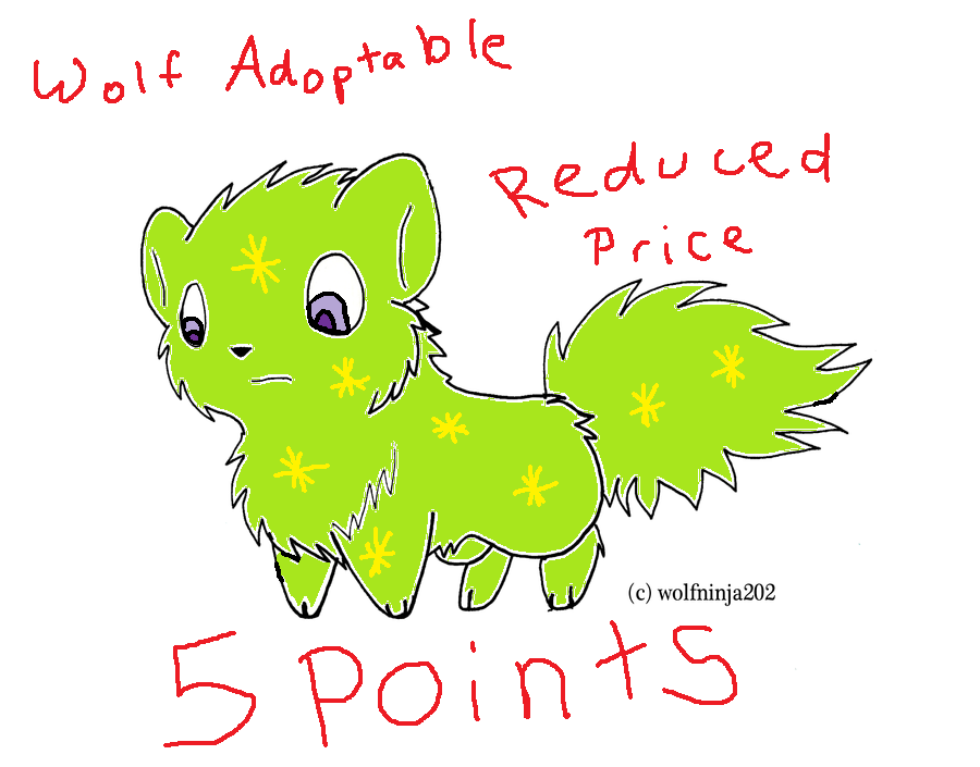 Wolf Adoptable 5 Points CLOSED