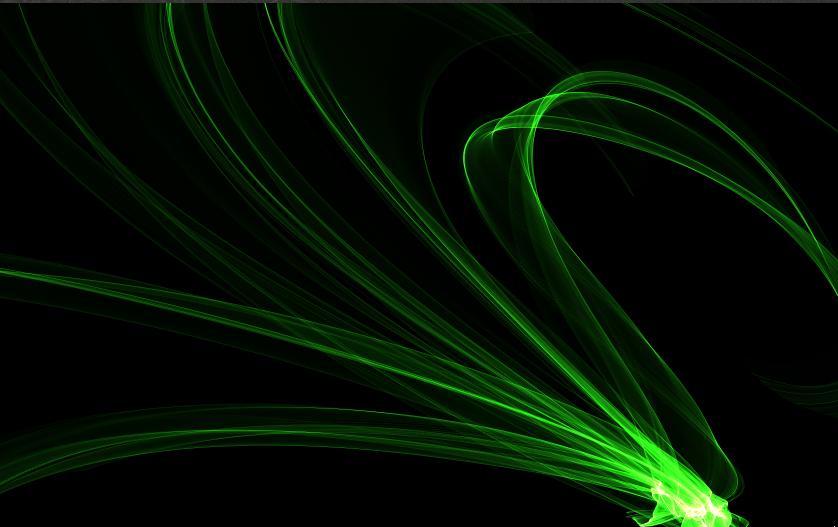 Abstract Green Flames