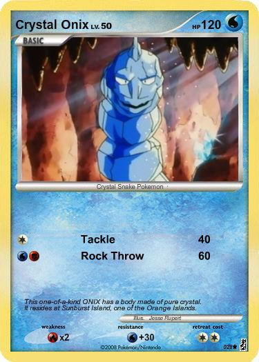 Holo Crystal Onix Poke Custom Card 