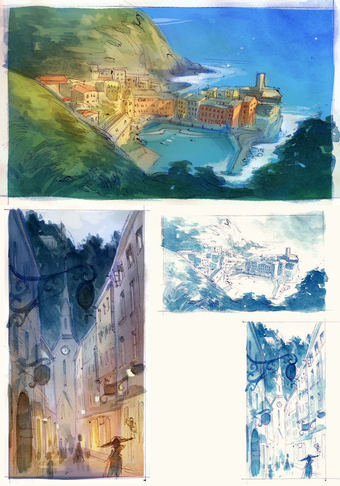 Watercolor Landscape Sketches