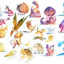 Watercolor Pokemon! 019-034
