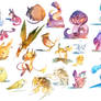 Watercolor Pokemon! 019-034
