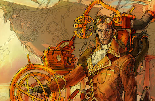 Steampunk Airship Pilot -Det.-