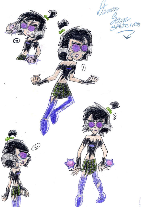 Demon sam sketches by WickedGhoul on DeviantArt