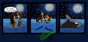 Bella, Edward, and the Shark